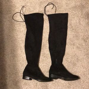 Knee high black boots